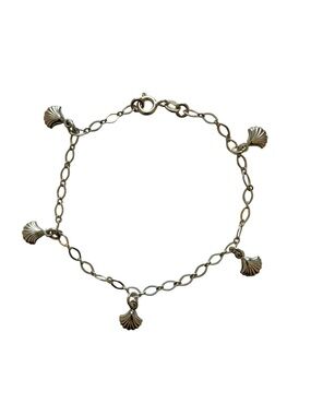 Silver Seashell Charm Bracelet